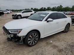 Salvage cars for sale from Copart Houston, TX: 2021 Audi A4 Premium 40