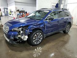 Salvage cars for sale from Copart Ham Lake, MN: 2017 Subaru Outback 2.5I Limited