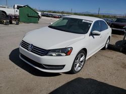 Vehiculos salvage en venta de Copart Tucson, AZ: 2013 Volkswagen Passat SE