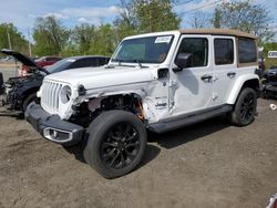 Salvage cars for sale at Marlboro, NY auction: 2021 Jeep Wrangler Unlimited Sahara 4XE