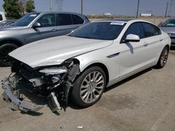 Salvage cars for sale from Copart Rancho Cucamonga, CA: 2015 BMW 650 I Gran Coupe
