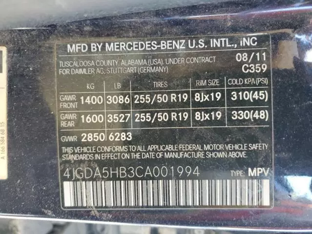 2012 Mercedes-Benz ML 350 4matic