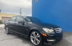Salvage cars for sale at Homestead, FL auction: 2012 Mercedes-Benz C 250