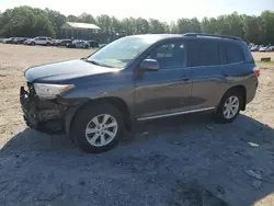 Salvage cars for sale from Copart Charles City, VA: 2012 Toyota Highlander Base