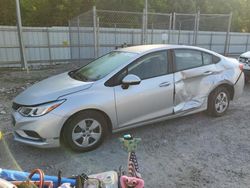 Chevrolet Cruze LS salvage cars for sale: 2018 Chevrolet Cruze LS