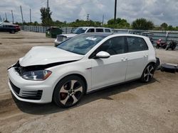 Salvage cars for sale at Miami, FL auction: 2015 Volkswagen GTI