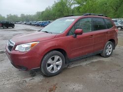 Salvage cars for sale at Ellwood City, PA auction: 2015 Subaru Forester 2.5I Premium