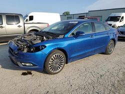 Salvage cars for sale at Kansas City, KS auction: 2017 Ford Fusion Titanium