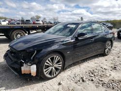 Salvage cars for sale at West Warren, MA auction: 2018 Infiniti Q50 Luxe