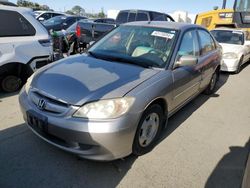 Salvage cars for sale from Copart Martinez, CA: 2005 Honda Civic Hybrid