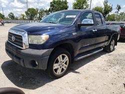 Salvage cars for sale from Copart Riverview, FL: 2007 Toyota Tundra Double Cab Limited