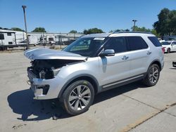 Salvage cars for sale at Sacramento, CA auction: 2018 Ford Explorer Limited