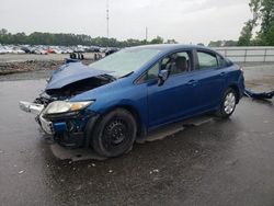 Vehiculos salvage en venta de Copart Dunn, NC: 2013 Honda Civic LX