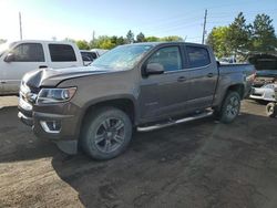 Salvage trucks for sale at Denver, CO auction: 2015 Chevrolet Colorado LT