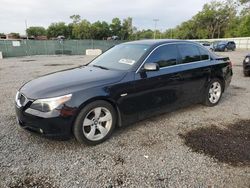 Salvage cars for sale at Riverview, FL auction: 2007 BMW 525 I