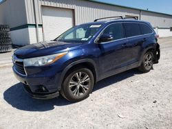 Salvage cars for sale at Leroy, NY auction: 2016 Toyota Highlander XLE