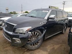 Salvage cars for sale at Chicago Heights, IL auction: 2017 Infiniti QX80 Base