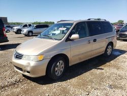 Salvage cars for sale from Copart Kansas City, KS: 2002 Honda Odyssey EXL