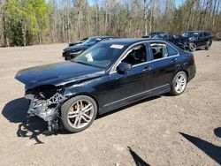 Salvage cars for sale from Copart Ontario Auction, ON: 2014 Mercedes-Benz C 300 4matic