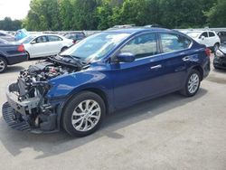 Salvage cars for sale at Glassboro, NJ auction: 2018 Nissan Sentra S