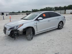 Salvage cars for sale at New Braunfels, TX auction: 2017 Hyundai Sonata Hybrid