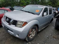 Salvage cars for sale at Waldorf, MD auction: 2005 Nissan Pathfinder LE