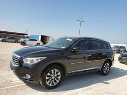 Salvage cars for sale at Andrews, TX auction: 2013 Infiniti JX35