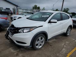 Salvage cars for sale at Pekin, IL auction: 2016 Honda HR-V LX