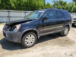 Salvage cars for sale at Hampton, VA auction: 2005 Honda CR-V EX