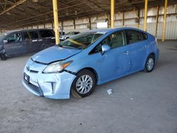 Toyota Prius plug-in salvage cars for sale: 2012 Toyota Prius PLUG-IN