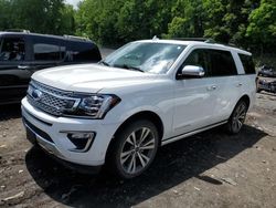 Salvage cars for sale at Marlboro, NY auction: 2020 Ford Expedition Platinum