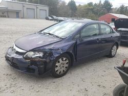 Salvage cars for sale at Mendon, MA auction: 2009 Honda Civic VP