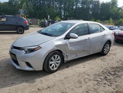 Salvage cars for sale at North Billerica, MA auction: 2015 Toyota Corolla L