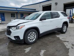 Salvage cars for sale at Fort Pierce, FL auction: 2021 Chevrolet Traverse LS