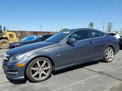 Salvage cars for sale at Wilmington, CA auction: 2012 Mercedes-Benz C 250
