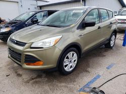 Salvage cars for sale at Pekin, IL auction: 2014 Ford Escape S