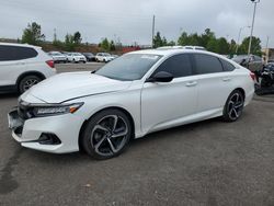 Honda Accord Sport salvage cars for sale: 2021 Honda Accord Sport