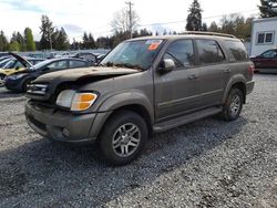 Salvage cars for sale at Graham, WA auction: 2003 Toyota Sequoia Limited