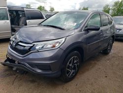 Salvage cars for sale from Copart Elgin, IL: 2016 Honda CR-V SE