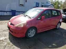 Salvage cars for sale at Lyman, ME auction: 2007 Honda FIT S
