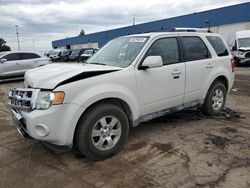 Salvage cars for sale from Copart Woodhaven, MI: 2011 Ford Escape Limited