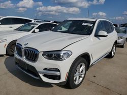 Salvage cars for sale at Grand Prairie, TX auction: 2019 BMW X3 SDRIVE30I