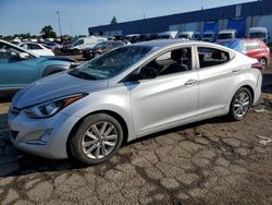 Salvage cars for sale from Copart Woodhaven, MI: 2015 Hyundai Elantra SE