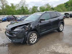 Salvage cars for sale at Ellwood City, PA auction: 2016 Jeep Cherokee Limited