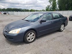 Salvage cars for sale at Dunn, NC auction: 2007 Honda Accord EX