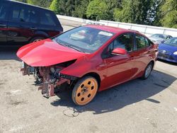 Salvage cars for sale from Copart Arlington, WA: 2022 Toyota Prius LE