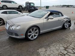 Bentley Continental salvage cars for sale: 2012 Bentley Continental GTC