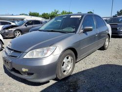 Salvage cars for sale from Copart Sacramento, CA: 2005 Honda Civic Hybrid