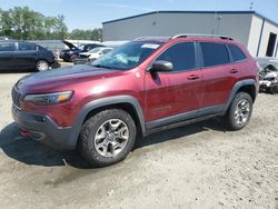 Salvage cars for sale at Spartanburg, SC auction: 2019 Jeep Cherokee Trailhawk