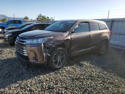 Salvage cars for sale at Reno, NV auction: 2018 Toyota Highlander SE